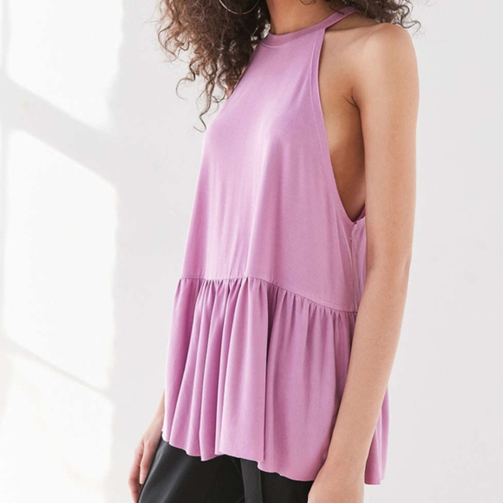Urban Outfitters High Neck Pink Top